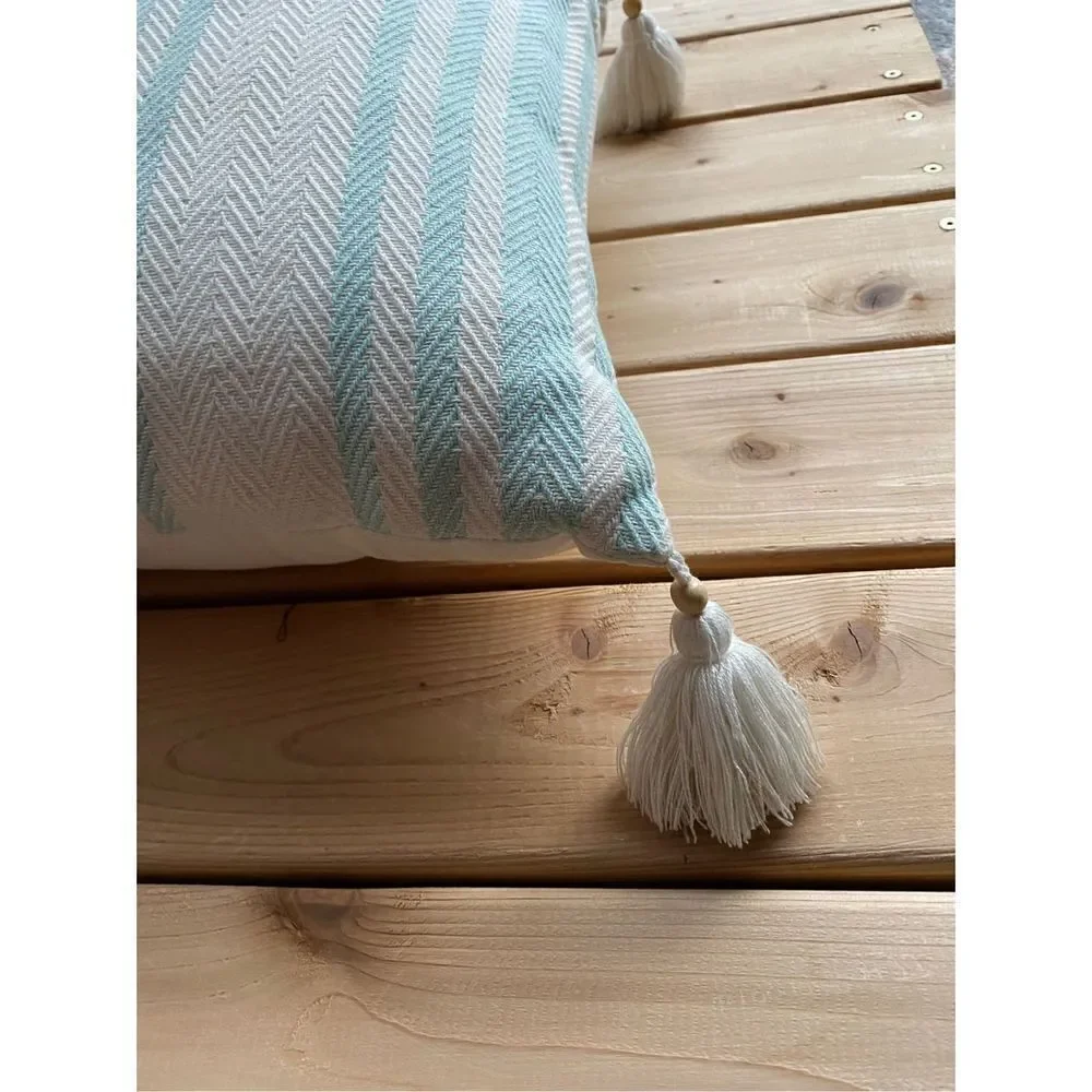 Hearth & Hand Decorative  Blocked Striped Throw  Pillow